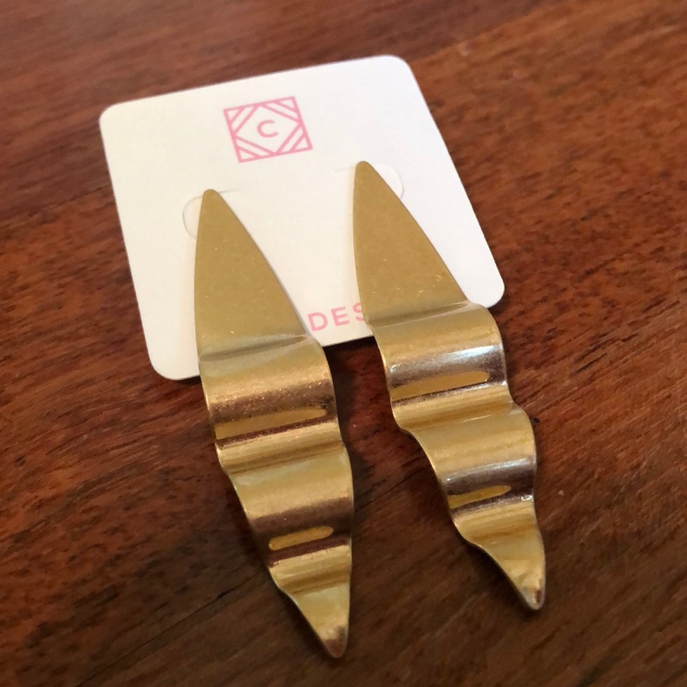 Coco Designs • Gold Plated Dangle Earrings